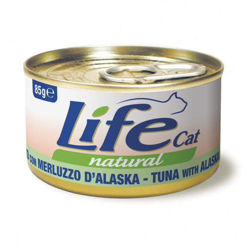 لايف كات طعام رطب تونا مع سمك ألاسكا بولوك 85 جرام
