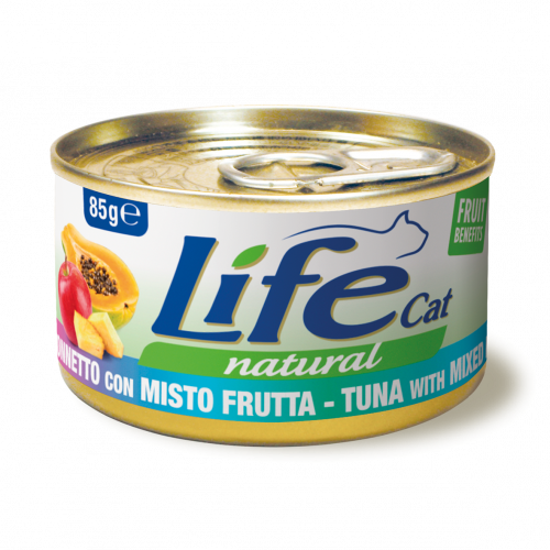 لايف كات طعام رطب تونا مع فواكة مشكلة 85 جرام