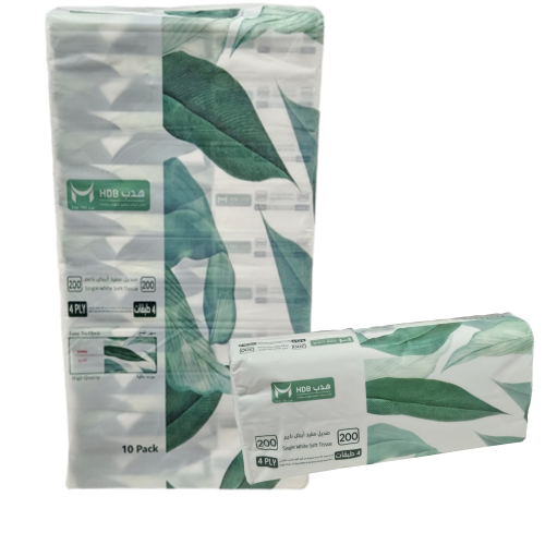 10 علب منديل وجه هدب | 200 منديل | 4 طبقات متين نا...