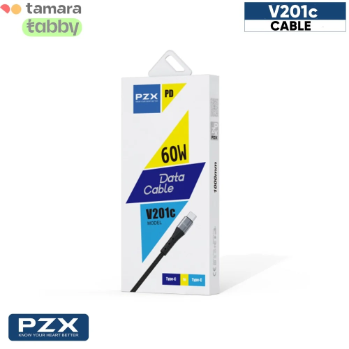 كيبل شحن تايب سي الى تايب سي 60واط -V201c