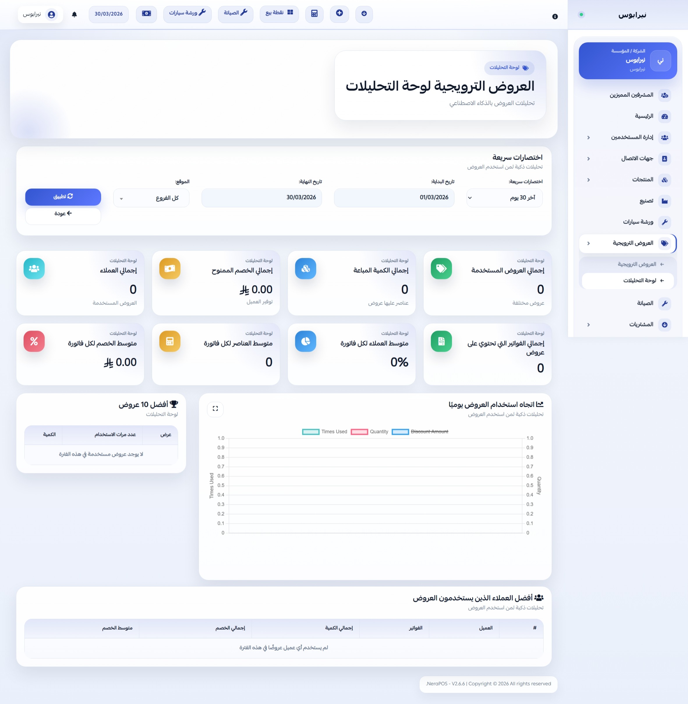 ميزة العروض والترويجات أصبحت متاحة